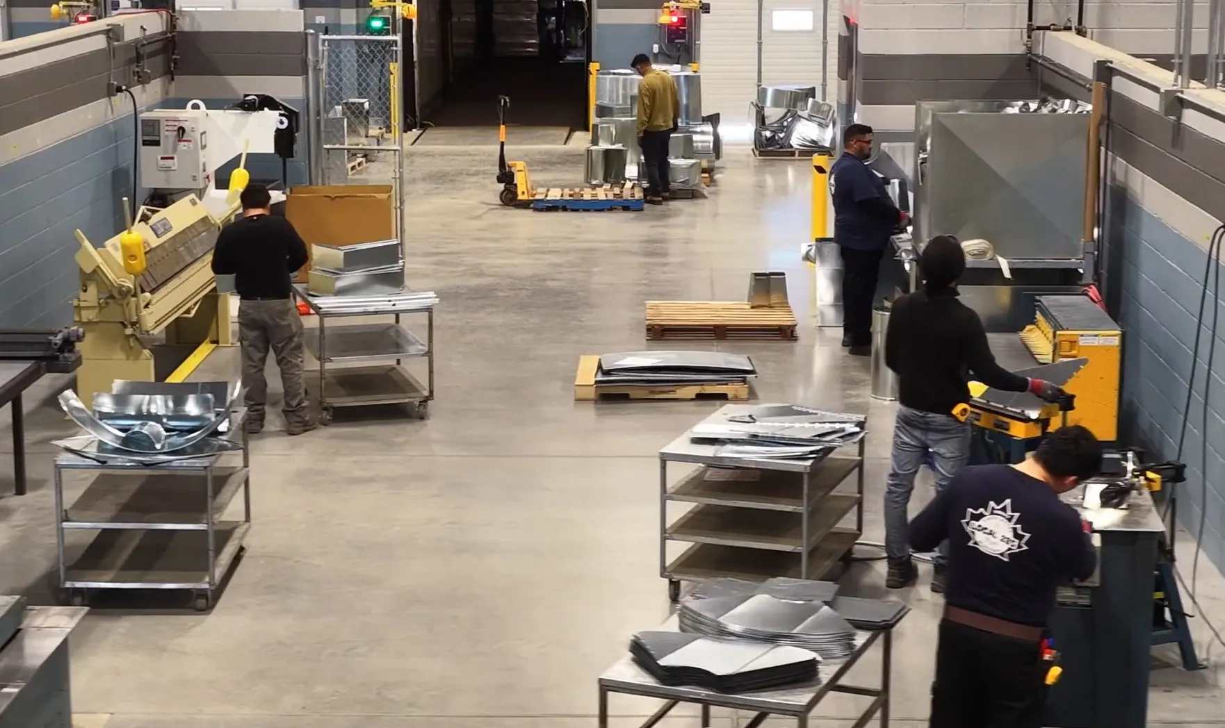 Metalworks fabrication floor