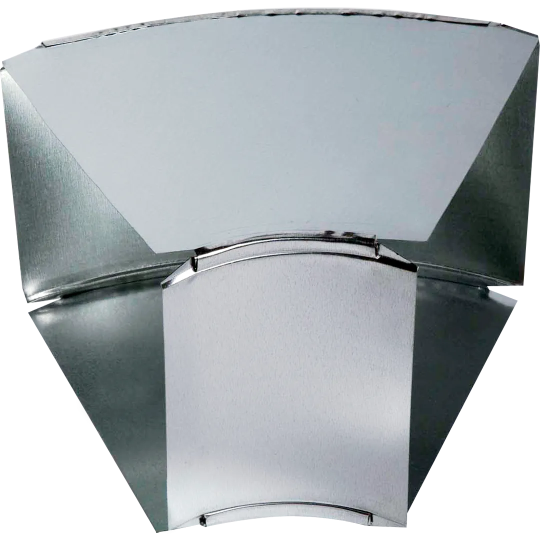 45&deg; Side Angle Elbows With 6" Radius - Assembled - 28 Gauge