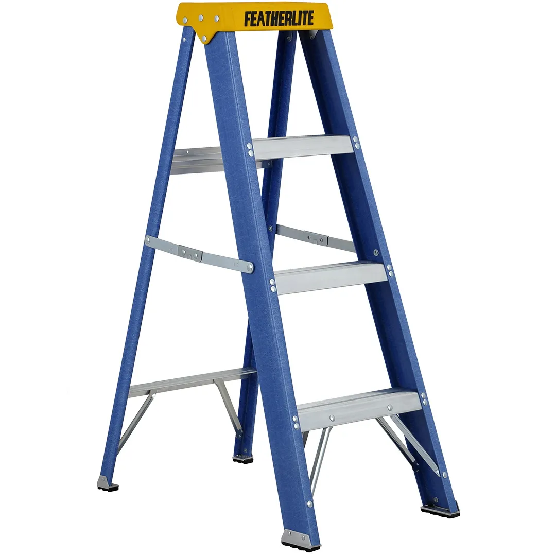 FEATHERLITE FEATHERLITE 6400 Extra-Heavy Duty Fiberglass Step Ladders