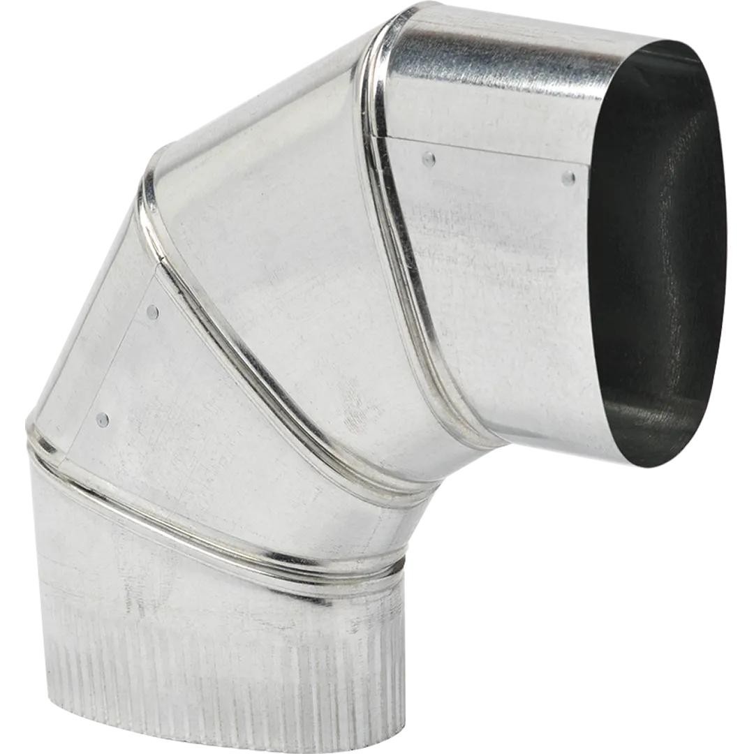 Galvanized 90&deg; Flat Oval Elbows