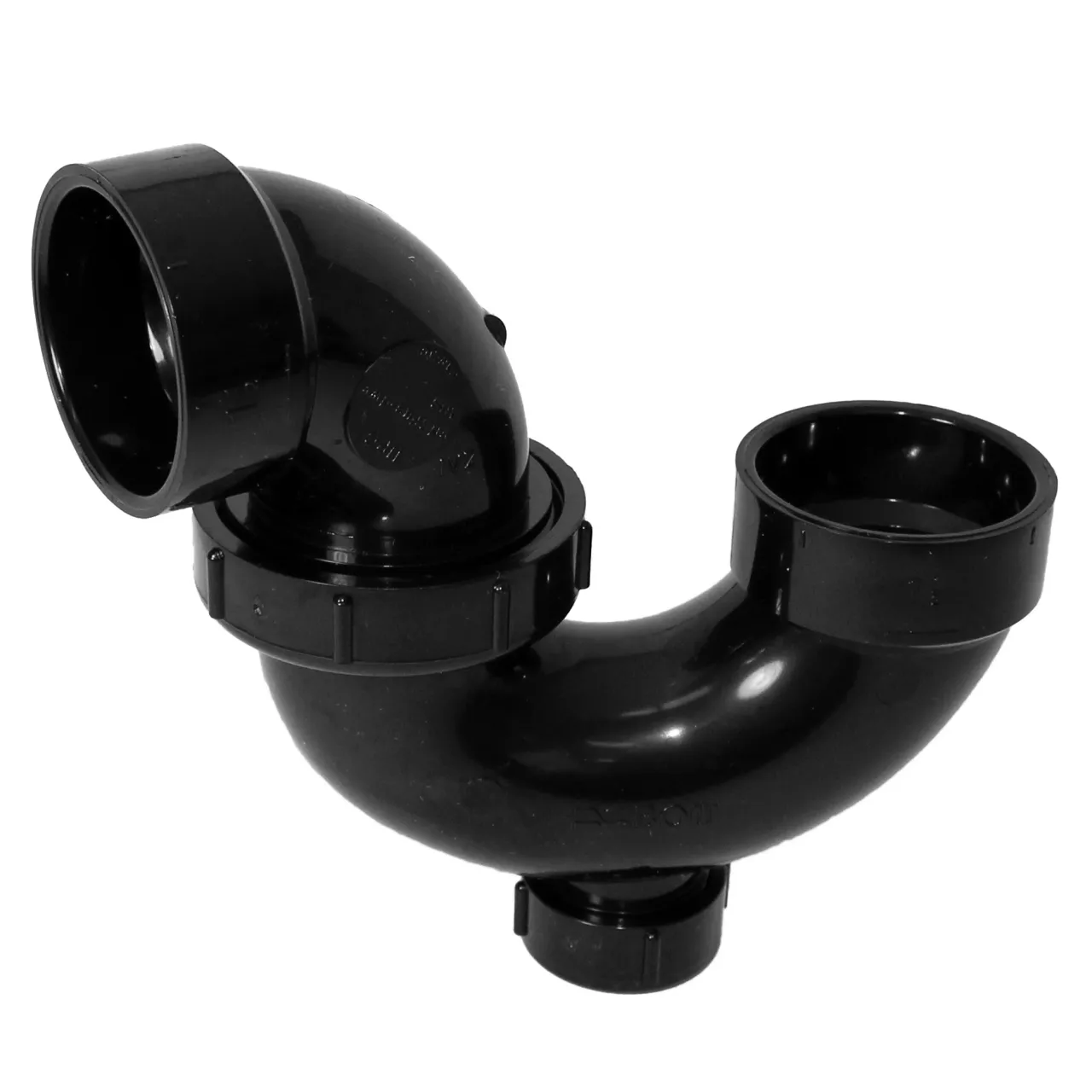 ABS Adjustable P-Trap With Cleanout
