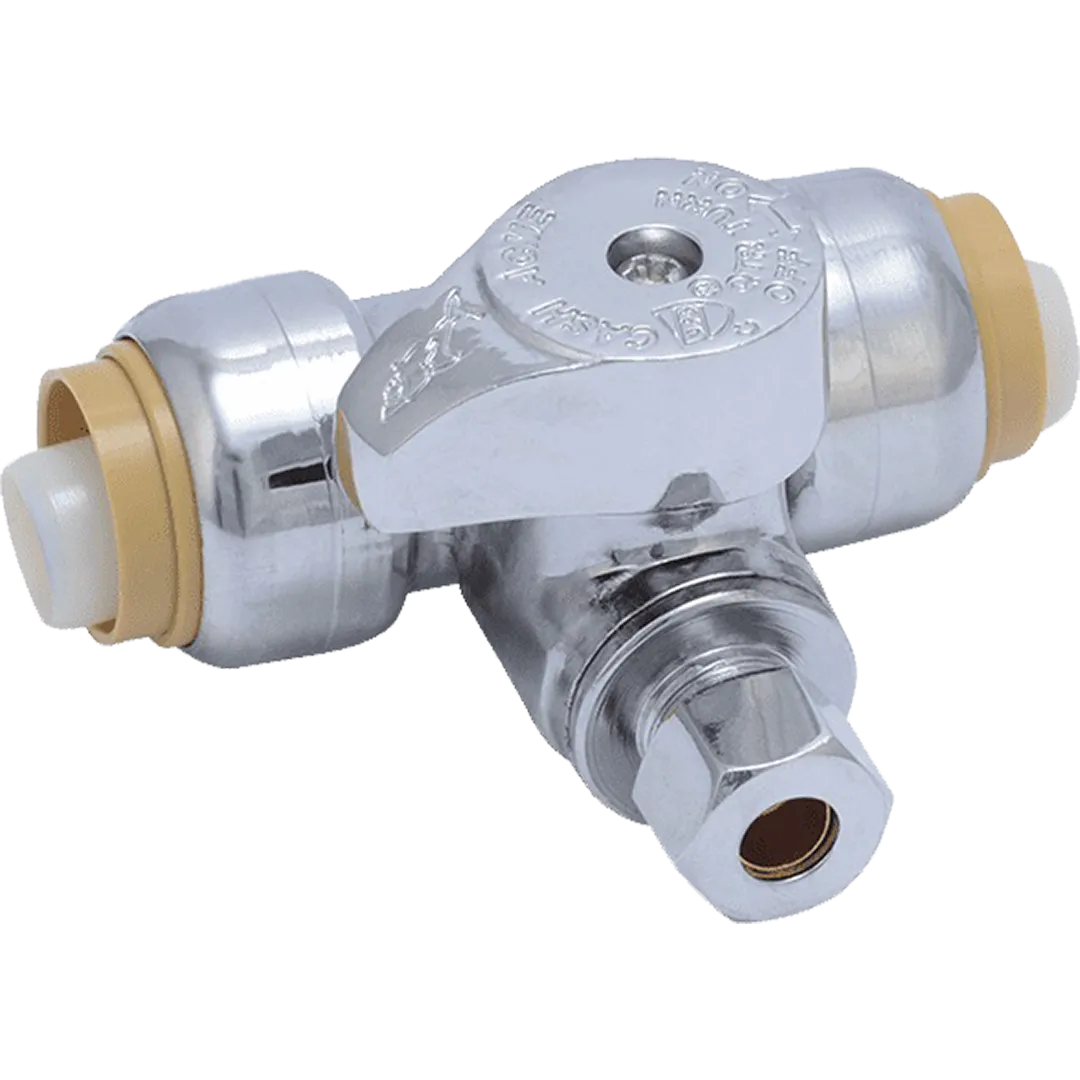 SHARKBITE SHARKBITE Chrome Plated Tee Stop Valves