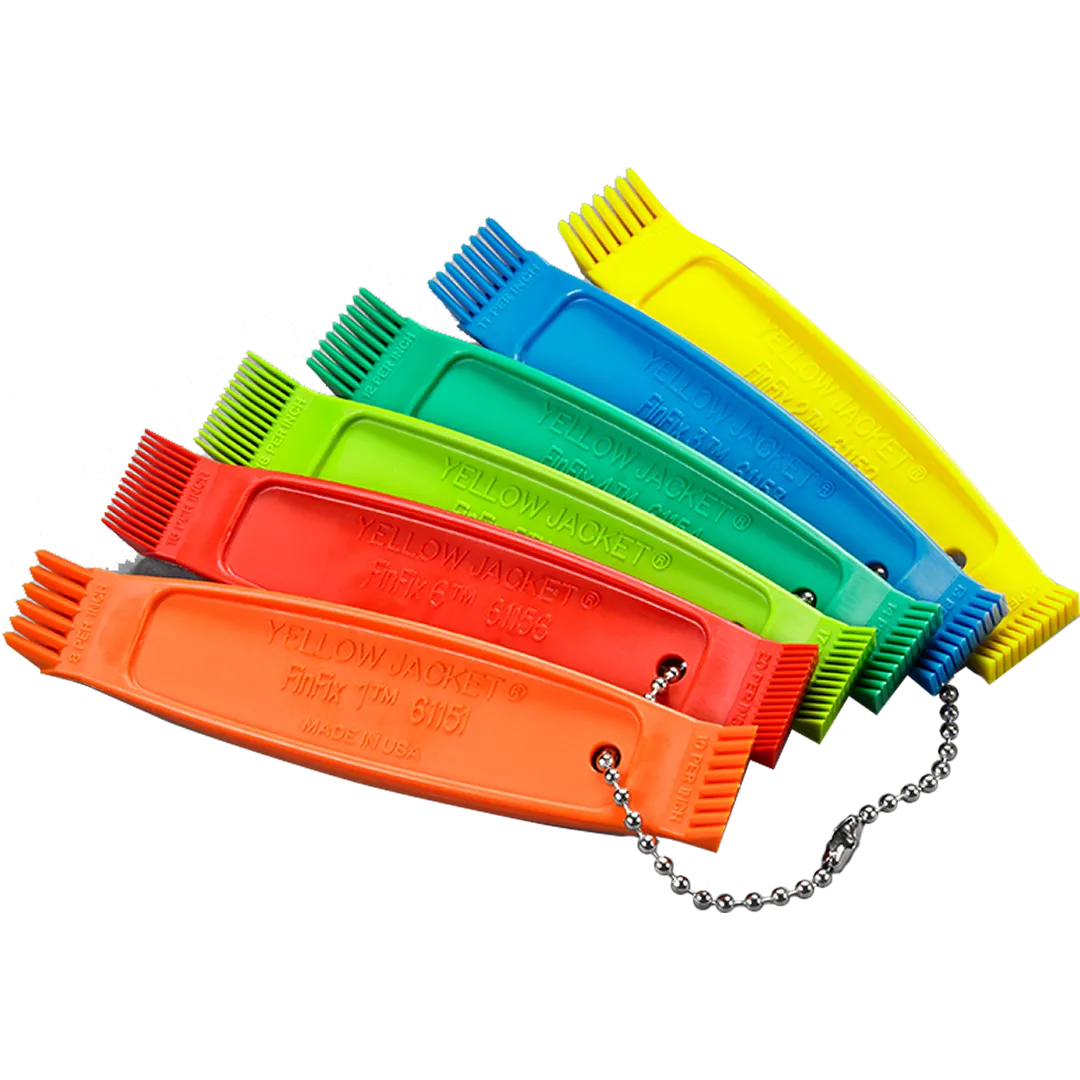 YELLOW JACKET YELLOW JACKET FinFix Ergonomic Air Conditioner Fin Comb Set - Assorted 6 Pieces