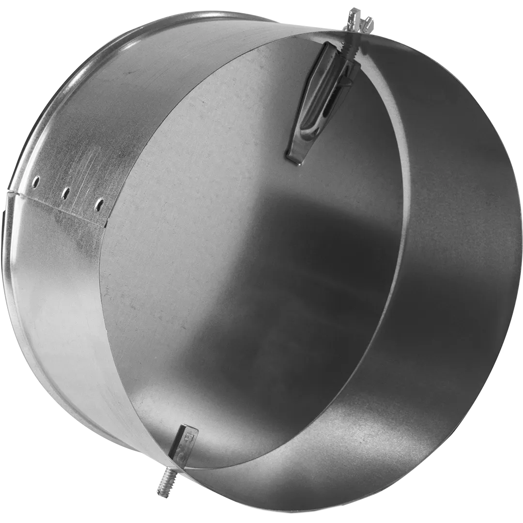 Galvanized Spin Collar With Damper - 26 Gauge