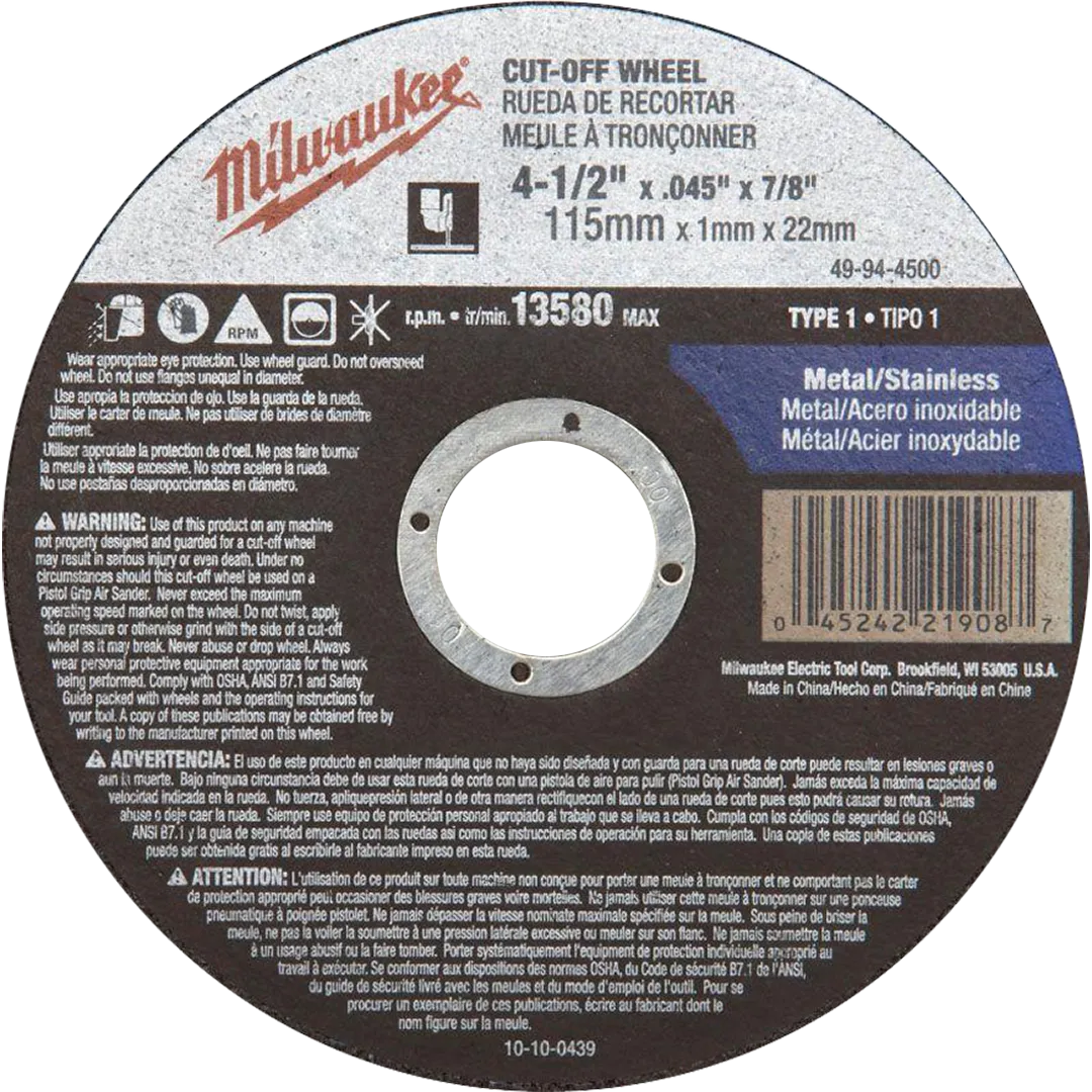 MILWAUKEE MILWAUKEE Grinding & Cutting Wheels