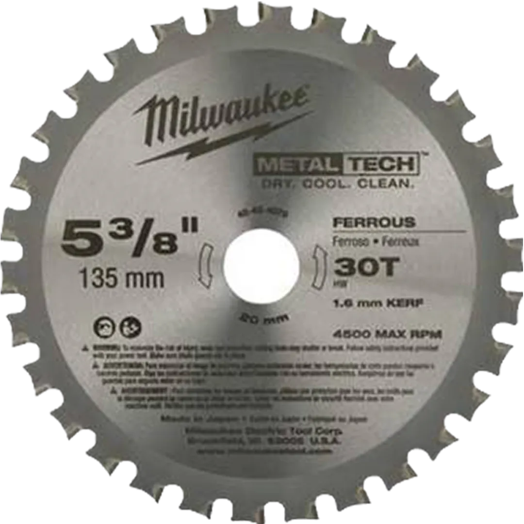 MILWAUKEE MILWAUKEE Round Saw Ferrous Metal Cutting Blades