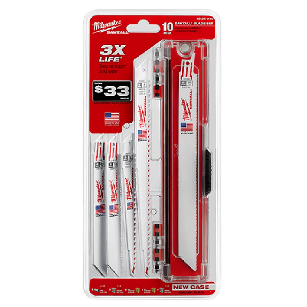 MILWAUKEE MILWAUKEE SAWZALL General Purpose Blade Set - 10 Pieces MILWAUKEE MILWAUKEE SAWZALL General Purpose Blade Set - 10 Pieces