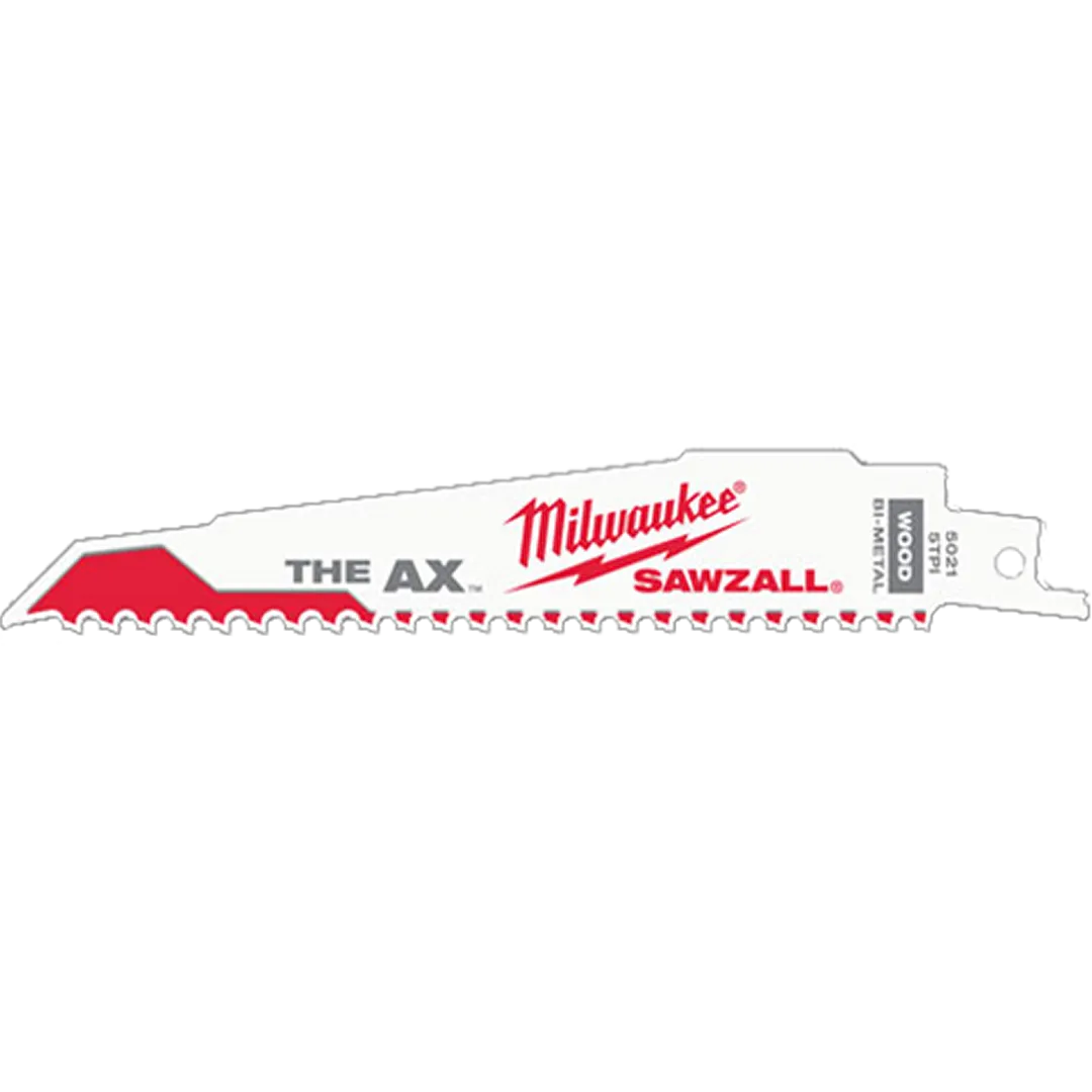 MILWAUKEE MILWAUKEE SAWZALL The AX Nail Embedded Wood Blades - 5 Pack