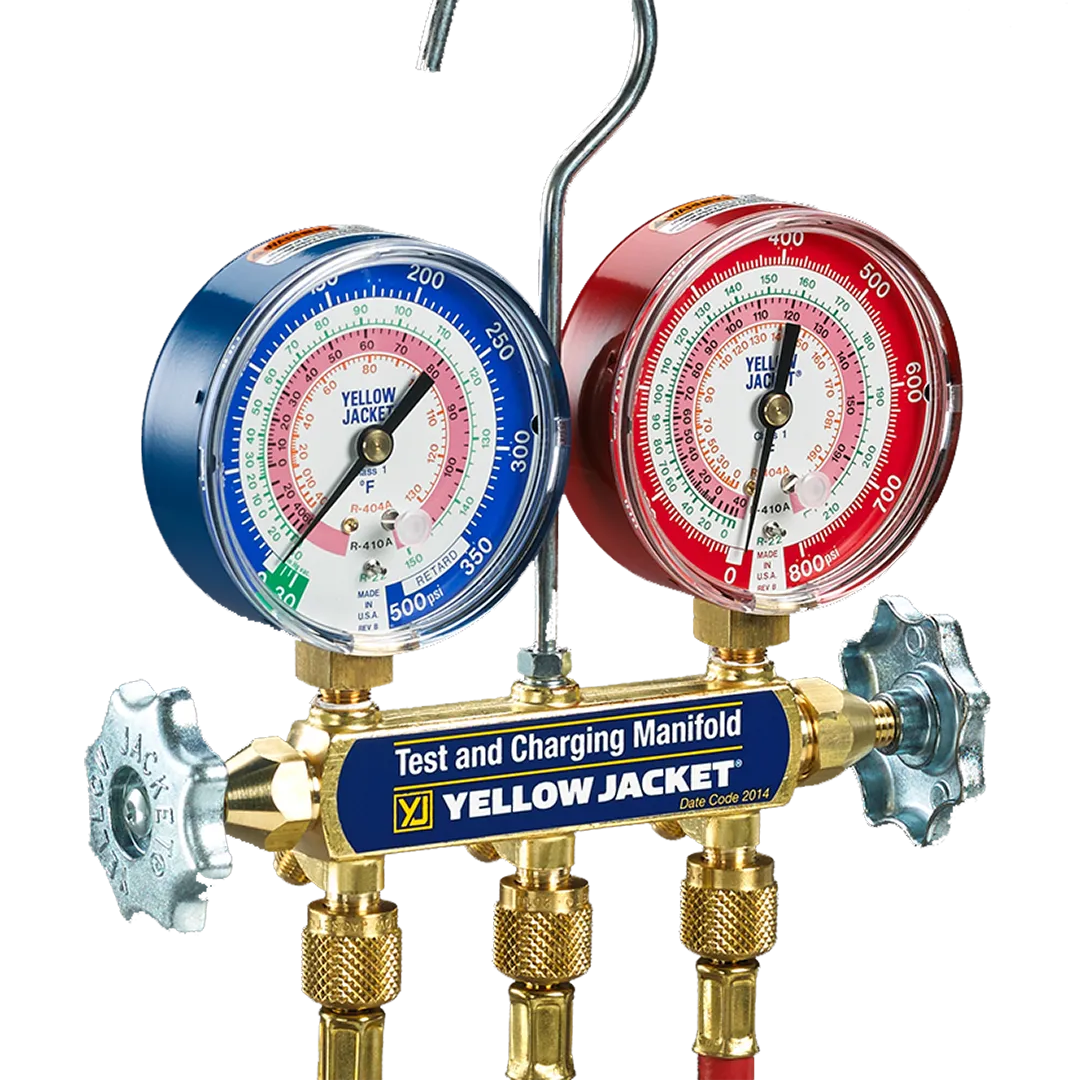 YELLOW JACKET YELLOW JACKET Series 41 A2L Manifold With 3 1/8" Gauges (No Hoses)