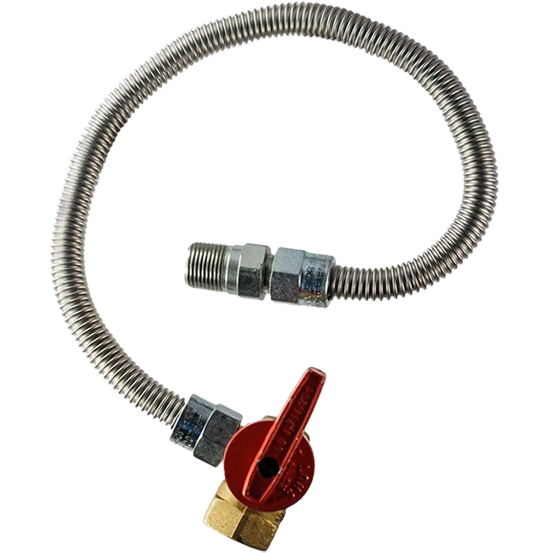 CONTINENTAL CONTINENTAL Stainless Steel Flex Gas Connectors & Shut-Off Valve