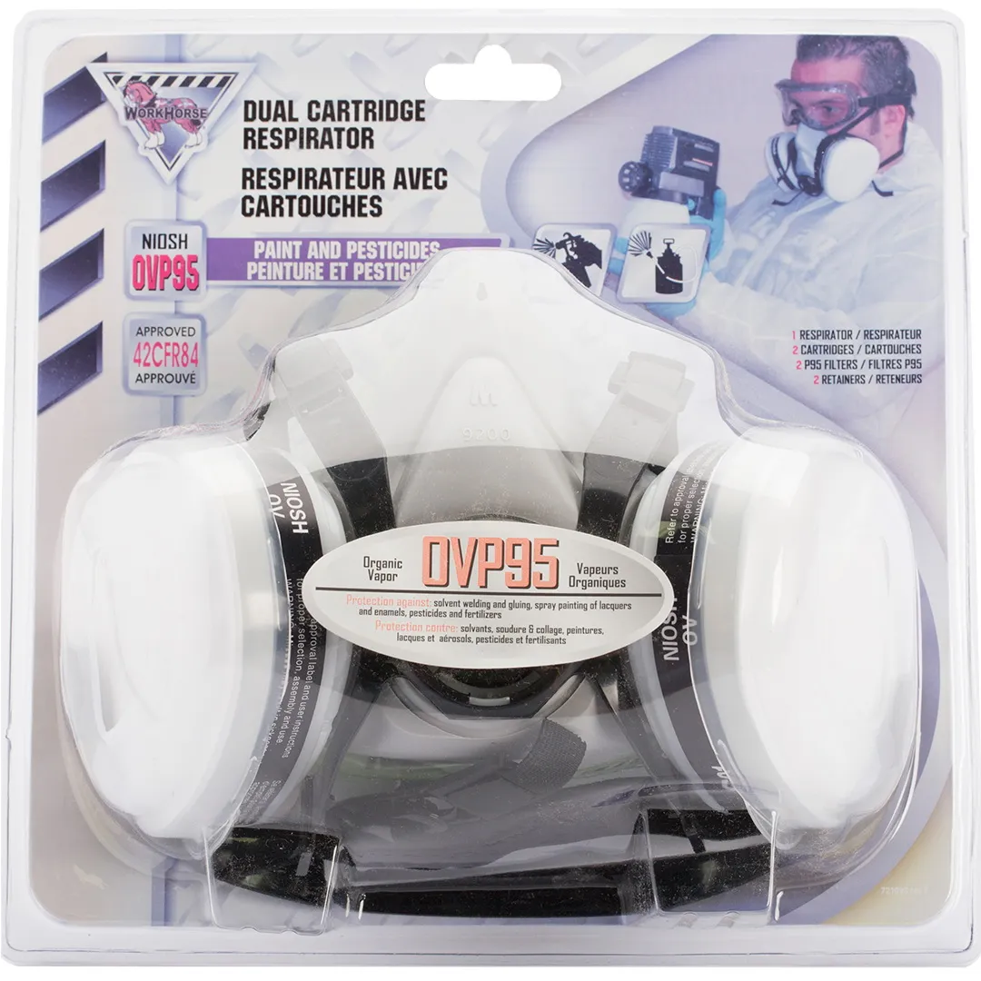 MCCORDICK MCCORDICK Workhorse Dual Cartridge Half-Mask P95 - Paint & Pesticides