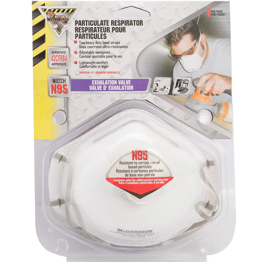 MCCORDICK MCCORDICK Workhorse N95 Disposable Particulate Respirator