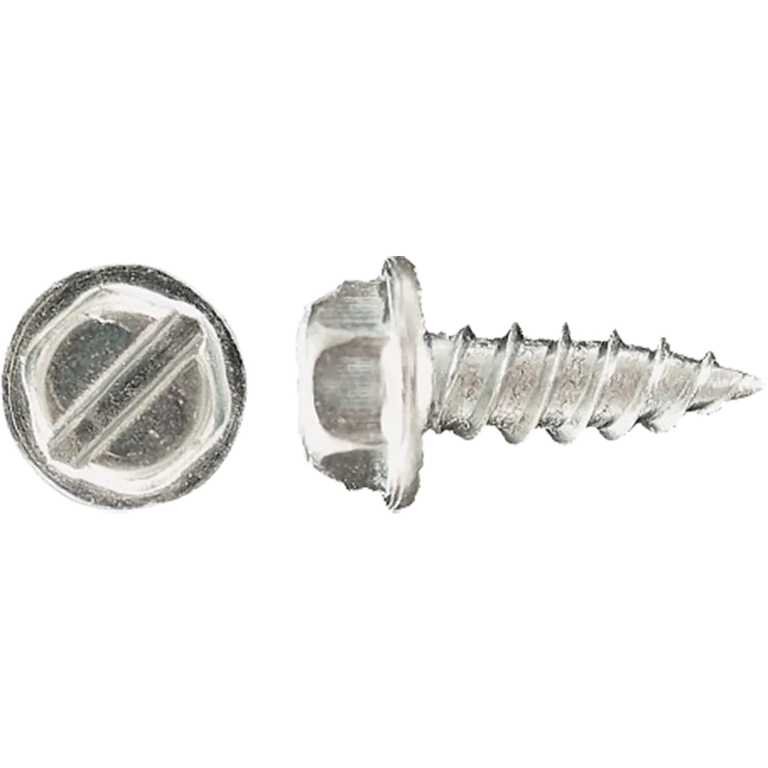HPAULIN HPAULIN Zinc Plated Indented Hex Washer Head Slotted S-Type Duct Screws