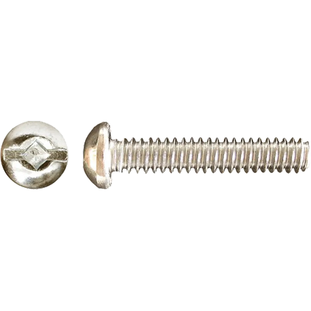 HPAULIN HPAULIN Zinc Plated Round Head Square/Slot Drive Machine Screws