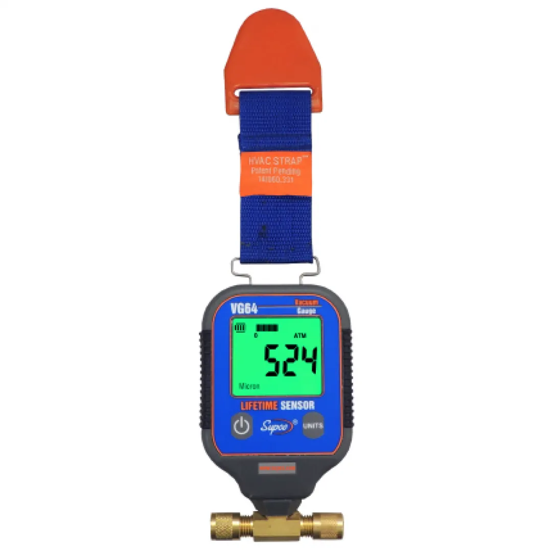 SUPCO SUPCO Digital Vacuum Gauge with Built-In Hanger