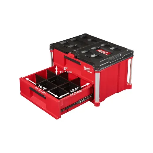 MILWAUKEE MILWAUKEE Packout 2-Drawer Tool Box MILWAUKEE MILWAUKEE Packout 2-Drawer Tool Box