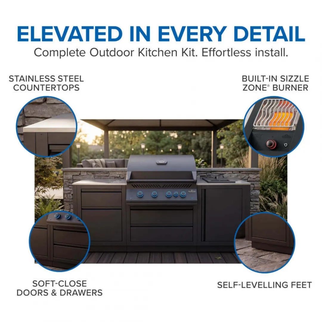 NAPOLEON Napoleon OASIS 001 Kitchen Set (Grill + Bott. & Side Cabinets+ SS Countertops)