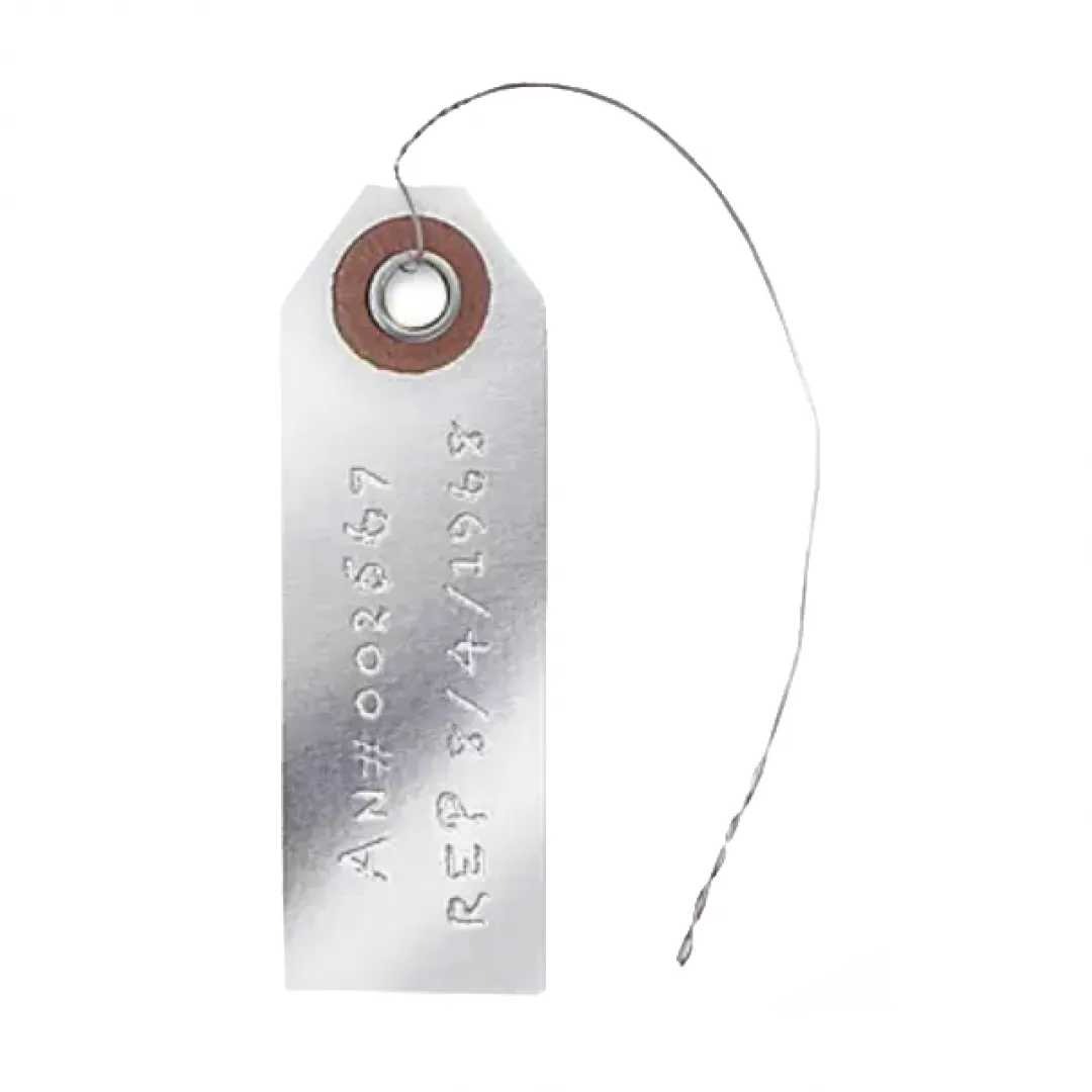 Pre-Wired Embossable Metal Tags