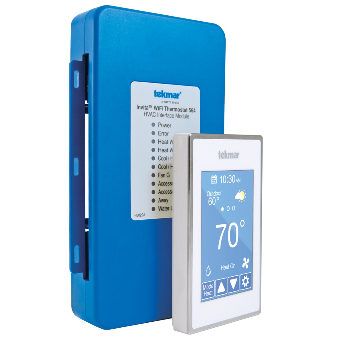 TEKMAR White Invita 2-Wire Wi-Fi Thermostat