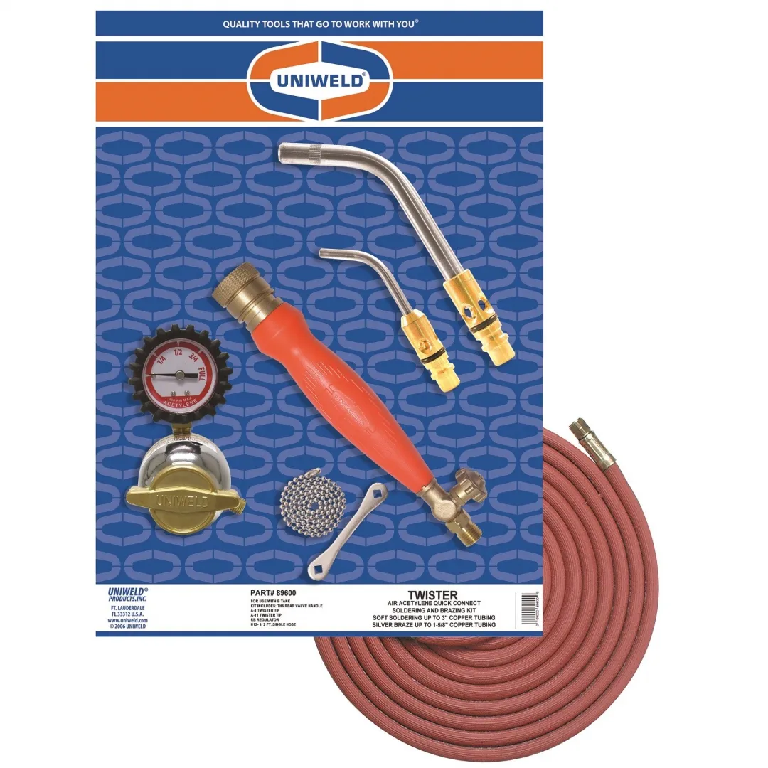 UNIWELD UNIWELD Twister Air Acetylene Quick Connect Kit - B Tank
